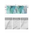 thumbnail image 4 of Valances for Windows Abstract Teal Rod Pocket Cafe Window Treatments Valance Curtains for Kitchen Bathroom Laundry Basement Windows 60"x18", 4 of 9