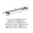 thumbnail image 6 of Amerock Monument Brushed Nickel 18 inch (457mm) Towel Bar, 6 of 8