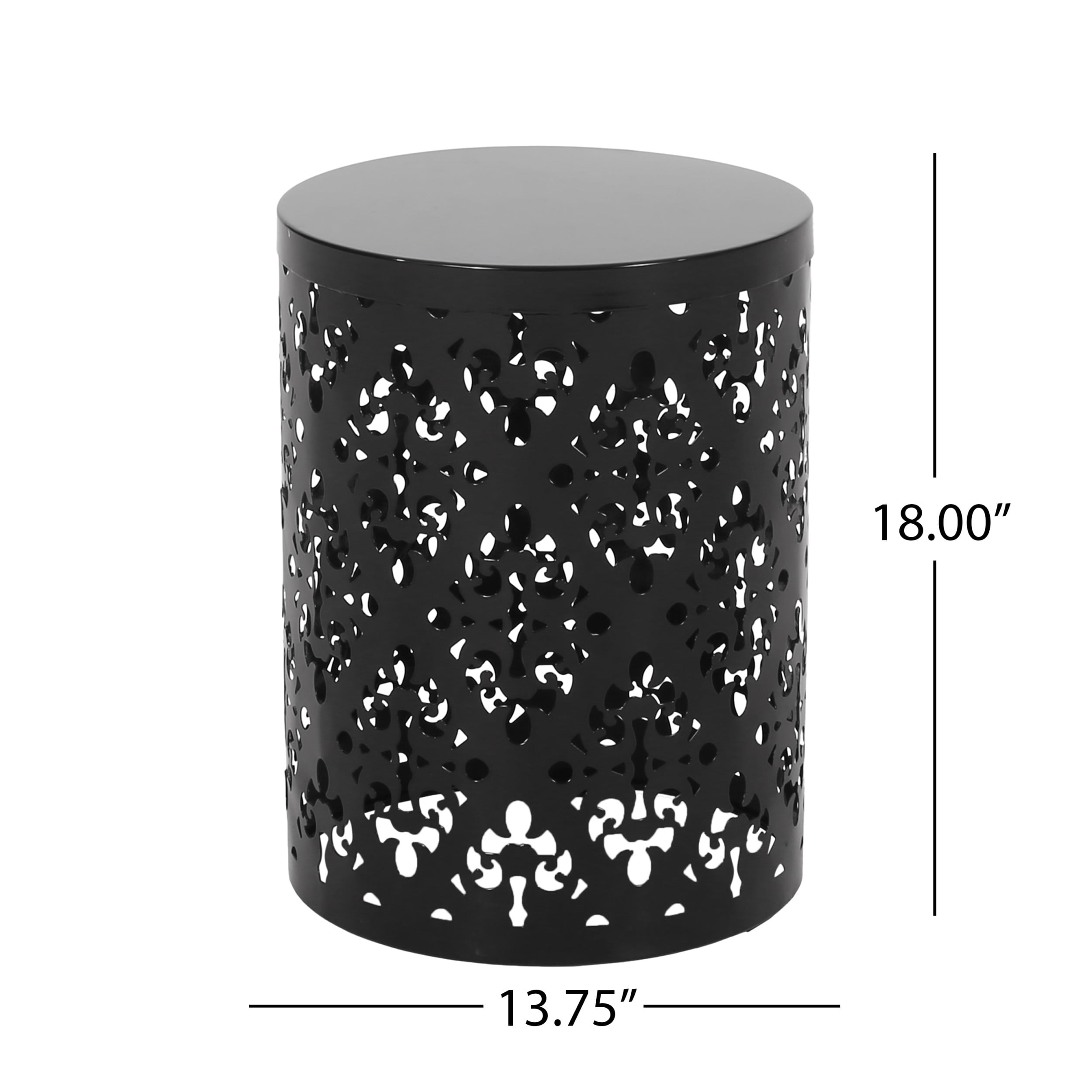 Soto Metal Outdoor Side Table, Black