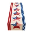 thumbnail image 2 of Cififendec 4th of July Americana Table Runner, 71"×13", Patriotic Stars & Stripes Red Blue White Independence Day Dining Table Decor for 205th Anniversary Party Supply, 2 of 5
