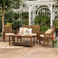 thumbnail image 2 of 4 Piece Acacia wood Patio Conversation Set in Dark brown, 2 of 9