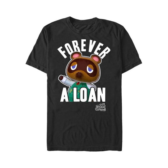 Men's Nintendo Animal Crossing Forever A Loan Graphic Tee Black 2X Large