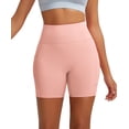 thumbnail image 2 of RUNNING GIRL Women’s High Waisted Biker Shorts with Side Pockets, Tummy Control Stretch Workout Shorts for Yoga Gym Running, 2 of 6