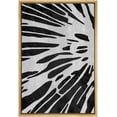 thumbnail image 3 of PixonSign Framed Canvas Print Wall Art Abstract Close-Up of Flower Nature Wildlife Illustrations Modern Art Modern Dramatic Grey Dark Black and White for Living Room, Bedroom, Office - 24"x36" Natural, 3 of 5