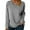 A258 Gray, variant on Long Sleeve Tunic Tops for Women Split Neckline Side Buttons, Loose Casual Button Sleeves V Neck Blouses