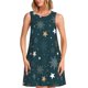 thumbnail image 1 of Balery Christmas Snowflake Vestidos de verano para mujer con estampado: vestido holgado sin mangas, vestido playero informal y cómodo para días calurosos., 1 of 7