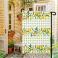 thumbnail image 6 of Garden Flag Double-Side Printed House Flag Yellow Lemon Yard Flag Summer Fruit Lemon Green White Buffalo Plaid Welcome Banner Decor Outdoor Holiday Decorations 28*40in, 6 of 8
