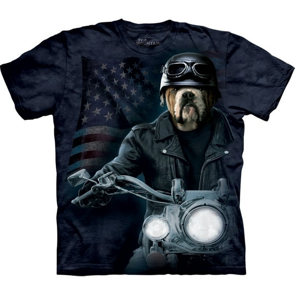 Navy Blue 100% Cotton Biker Sam Realistic Graphic T-Shirt