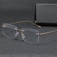 thumbnail image 4 of Lijie Frameless Glasses Fashion Lightweight Comfortable Adults Rimless Eye Glasses Gold, 4 of 6