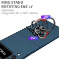 thumbnail image 5 of SaniMore for Samsung Galaxy Z Flip 3 6.7" 2021 Case with Magnetic Car Mount 360°Rotating Kickstand Anti-scratch Anti-shock Drop Resistant Slin Folding Case for Galaxy Z Flip 3, Darkblue, 5 of 9
