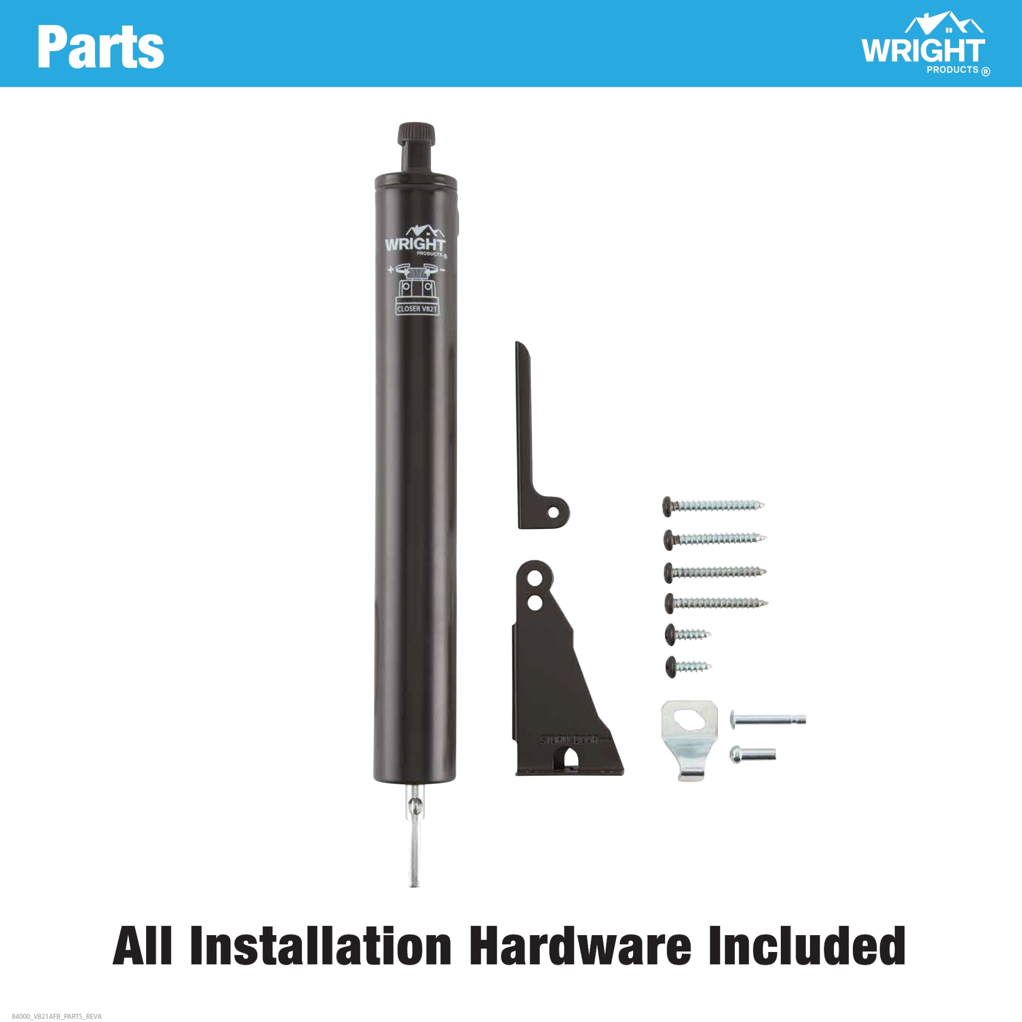Wright Products Standard Duty Pneumatic Closer, 9", Florida Bronze