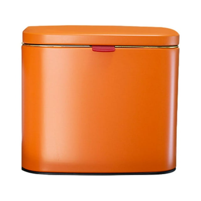 relayinert Hanging Stainless Steel Garbage Bin Effortless Waste Disposal In Kitchen 4L light orange