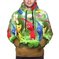 thumbnail image 5 of Lsque Pikmin Pattern Casual Men's Hoodie,Hooded Sweatshirt with Kangaroo Pocket,Pullover Hoodie-3X-Large, 5 of 8