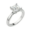 thumbnail image 2 of 1 ct Princess cut Lab Grown Diamond  Engagement Ring 14k White Gold All Size, 2 of 5
