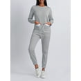 thumbnail image 5 of KelaJuan Women 2 Piece Tracksuits Fleece Warm Long Sleeve Sweatshirt and Elastic Sweatpants for Activewear Workout Outfits, 5 of 6