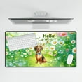 thumbnail image 4 of Dachshund Hello Spring Time Flower Floral Nature Desk Mat Full Keyboard Mouse Pad Wiener Dog Lover Gifts Idea Large Mousepad - 02031, 4 of 5