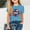 Sky Blue, variant on BRGZLK Children's Independence Day Patriotic T-Shirt Trendy Letter Printed Tees Casual Loose Round Neck Short Sleeved Tops Navy 11-12 Years