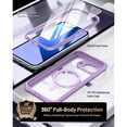 thumbnail image 3 of Poetic Guardian MagPro Case for Google Pixel 10A 5G, MagSafe Compatible | 20FT Mil-Grade Drop Tested | Tempered Glass Screen Protector, Full Body Shockproof Phone Case for Pixel 10A, Purple/Clear, 3 of 9