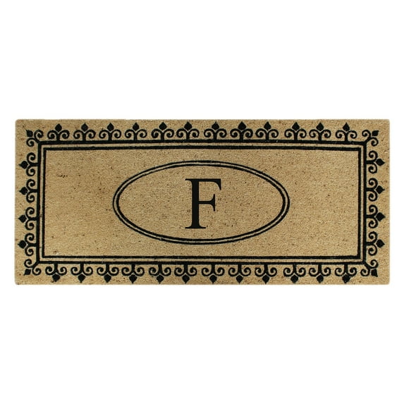 First Impression Quinton Monogrammed Coir Indoor/Outdoor Door Mat