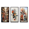 thumbnail image 2 of Designart "Utopia Imaginary Constructivism Industrial painting" Abstract Framed Wall Art Set Of 3 - Multi-Color Constructivism Frame Gallery Set For Office Decor, 2 of 7