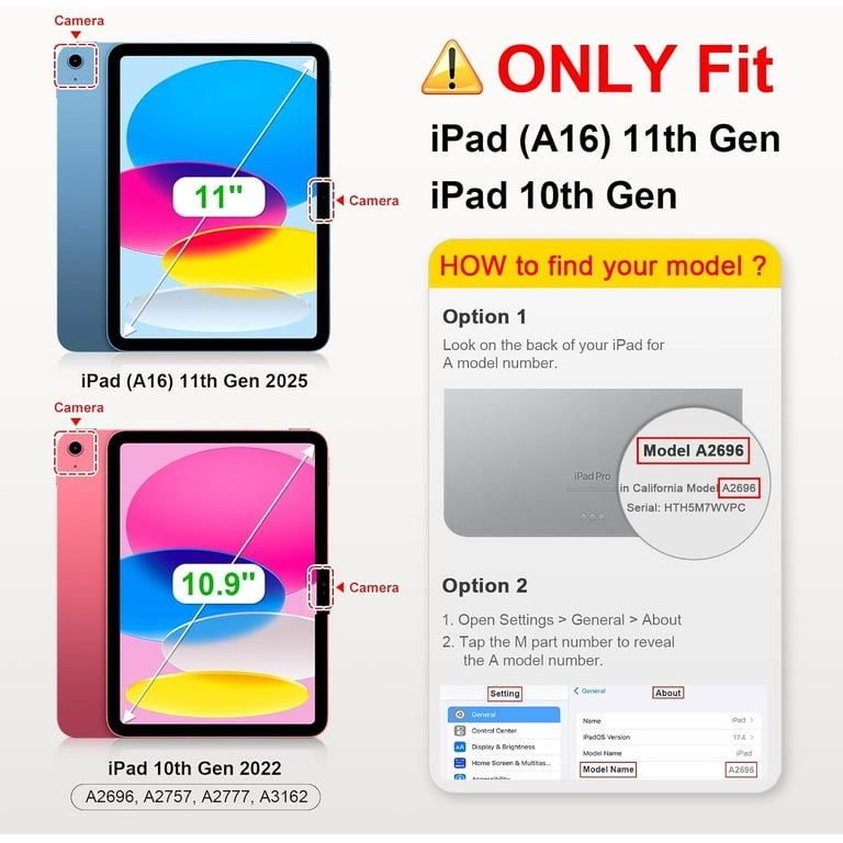 Fintie Hoes Voor IPad 10e Generatie 2022  10,9 Inch  Met Pennenhouder Beschermhoes Cover Met 360 Graden Draaibare Standaard En Automatische Slaap Waakfunctie Marineblauw