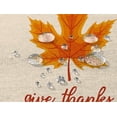 thumbnail image 2 of Falling Tablecloth, Flying Maple Leaf Seasons, Rectangular Table Linen for Dining Room Kitchen Decor, 140cm x 170cm, Brown Orange, 2 of 5
