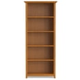 thumbnail image 3 of Amherst 30"Wide Solid Wood Transitional 5 Shelf Bookcase in Light Golden Brown, 3 of 8