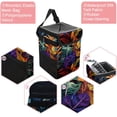 thumbnail image 2 of Tropical Plants Mini Trash Can for Car: Foldable, Leak-Proof with Lid, Hanging Storage Bag - Car Trash Bin, 2 of 6