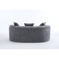 Miekor Furniture Crescent-shaped sofa, modern low-back design with deep ...