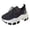 Black, variant on Women Fashion Sneakers Glitter 𝖫a𝖼e Up Athlet𝗂c Shoes Outdoor We𝖽ge Sport Shoes S𝗅ip On Elastic Knit Shoes Casual Platform Walking Shoes for Work and Travel