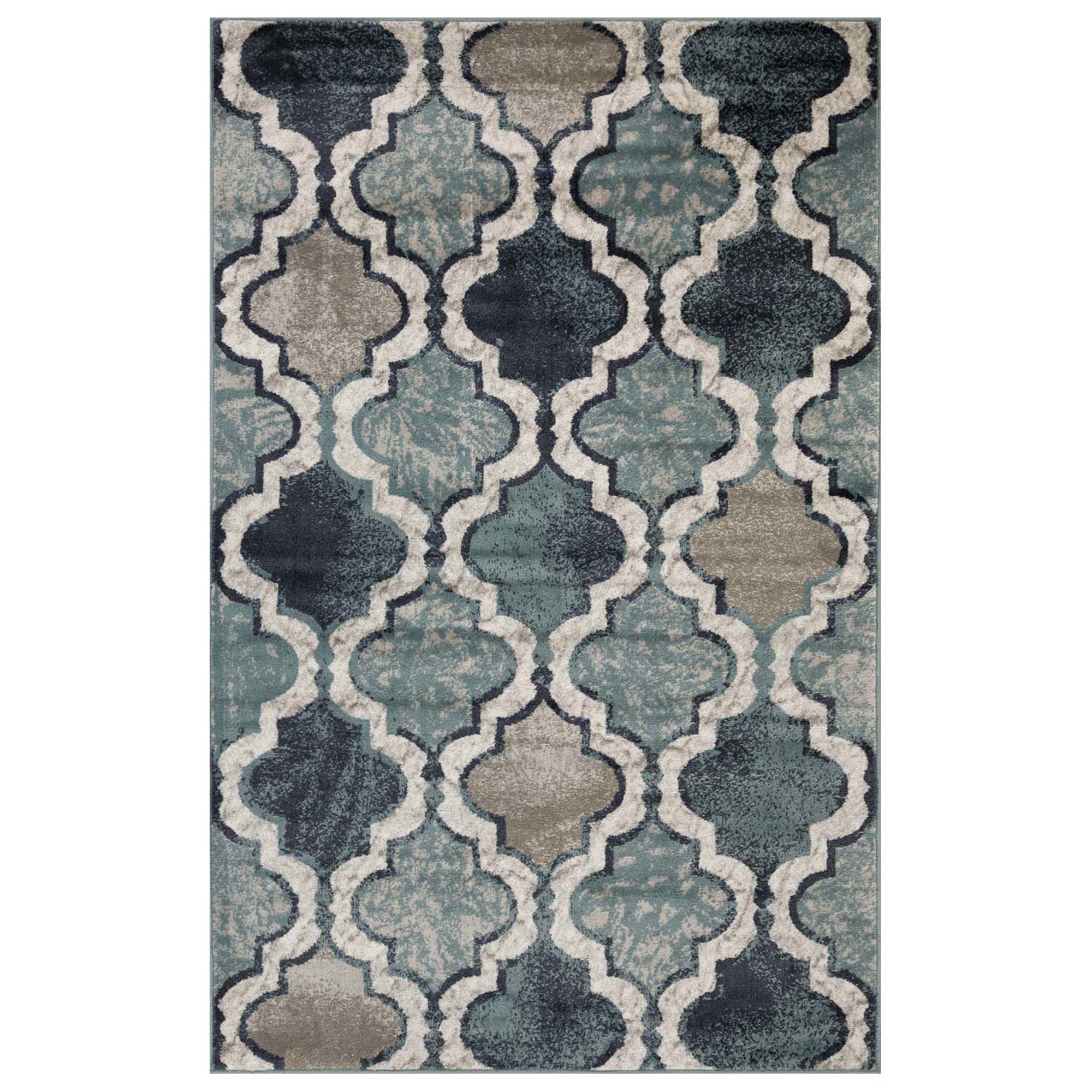 Unique Loom Geometric Trellis Frieze Area Rug - 2' 0 x 8' 8 Runner - Orange