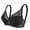 Black, variant on Women's Nylon,Spandex Pink nylon bra Women's Deep V Traceless Latex Gathered And Breathable Adjustable And Sexy Bra