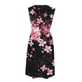 thumbnail image 2 of TaTaai Sleeveless Shift Dress with Pockets - Women‘s Floral Print Summer Dress in Soft Cotton, Round Neck Casual Loose Fit Short Dress Gift, 2 of 7