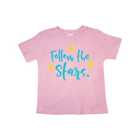 

Inktastic Follow The Stars - Blue Yellow Gift Toddler Boy or Toddler Girl T-Shirt