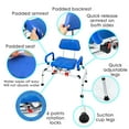 thumbnail image 6 of iLIVING Tub Transfer Bench Shower Chair with Easy Access Swivel Padded Seat and Pivoting Arms, and Adjustable Height for Handicap and Seniors, Blue, 6 of 8