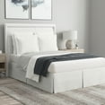 thumbnail image 6 of BedMaker's Wrap-Around Hassle Free, Never Lift Your Mattress Tailored Bed Skirt, 14" Drop Length, Cream, King, 6 of 8
