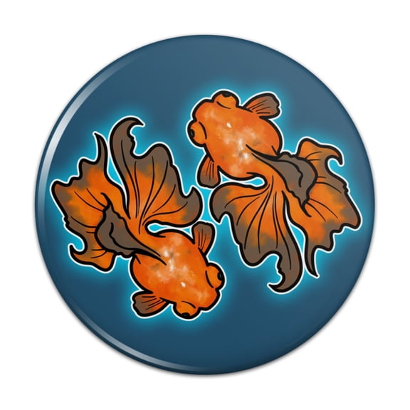 Japanese Goldfish Pinback Button Pin