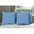 thumbnail image 6 of Ambesonne Blue Throw Pillow Cover 4 Pack, Retro Pattern Revival Tile, 16", Blue Pale Blue, 6 of 7