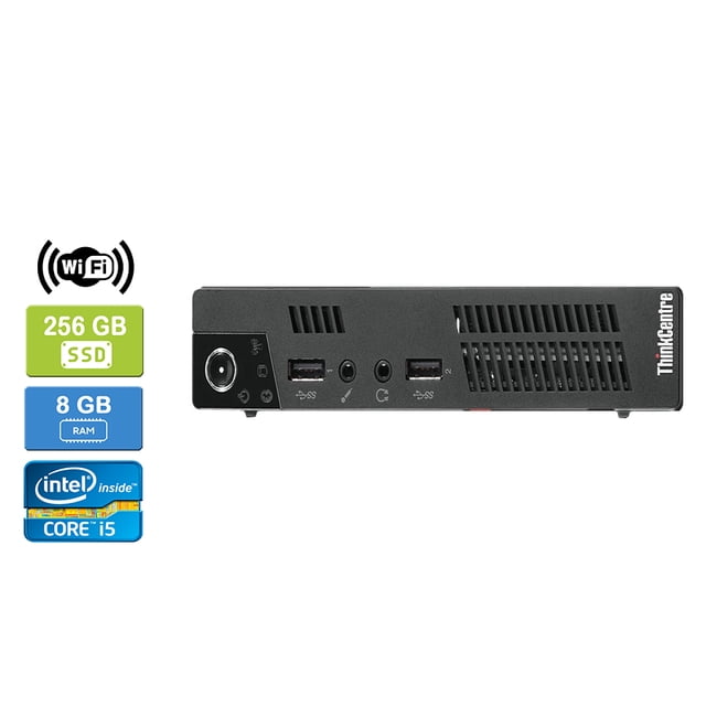 Remis à Neuf : LENOVO M92P Intel Core i5-3470T 8 Go 256 Go SSD Win 10 Pro Wi‐Fi