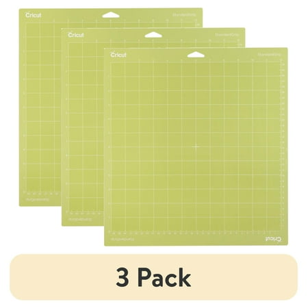 (3 pack) Cricut StandardGrip Machine Mat, 12 in x 12 in (2 ct), Green