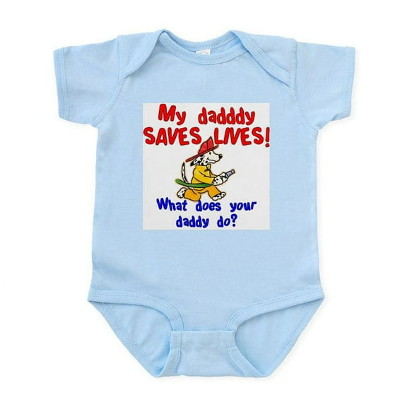 CafePress - Fireman Daddy Infant Bodysuit - Baby Light Bodysuit, Size Newborn - 24 Months