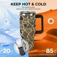 thumbnail image 4 of Duck Hunter Camouflage 40oz Tumbler with Straw And Lid Insulated Stainless Steel Travel Tumbler Coffee Cup Mug Water Bottle with Handle, Fits in Car Cup Holder, 4 of 6
