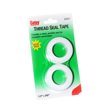 Oatey Thread Seal Tape, White, 1/2" x 260???, 2pc