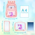 thumbnail image 4 of Set Mochila Transparente Unicornio para Niños AGSDON 3 Piezas PVC Rosa, 4 of 9