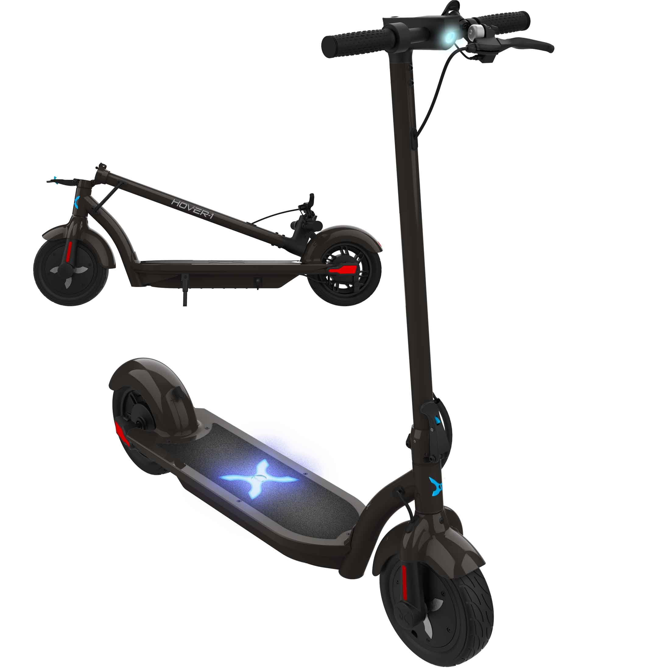 Hover-1 Alpha Electric Scooter Adults, Max Weight 264 lb, LED Lights, Black - Walmart.com