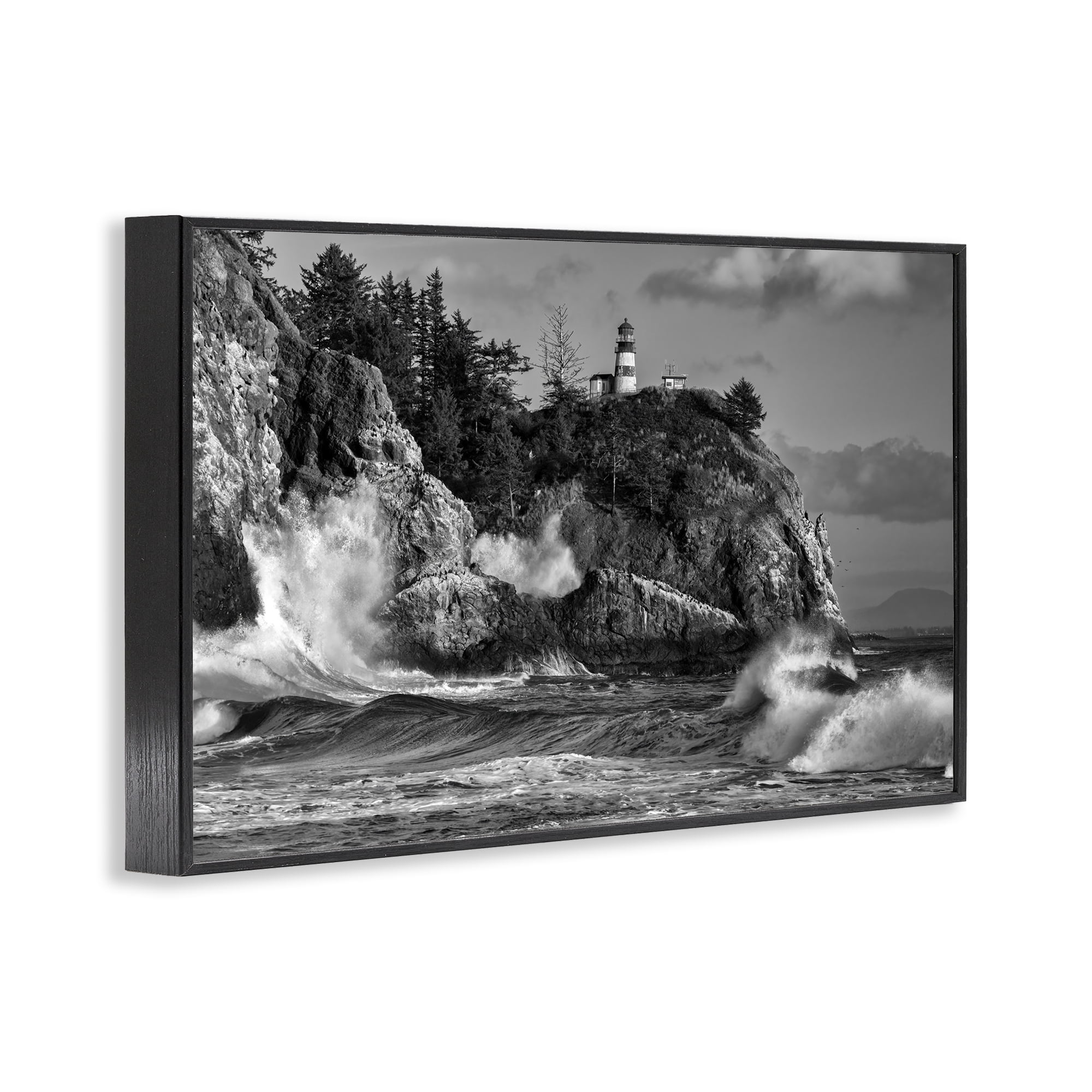 Stupell Industries Rising Tide at Cape Black Framed Giclee Art, design by Rick Berk