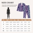 thumbnail image 4 of Pajamas for Women Set - bright Leopard navyblue Comfy Long Sleeve Button Up Pajama Sets for Women 2 Piece, Soft Sleepwear Nightwear Pjs Lounge Sets for Women with Pockets, 4 of 6