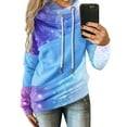 thumbnail image 4 of Sweat à Capuche d'Hiver pour Femmes Mode Pull de Noël Hoilidy Mi-Longueur Blouse Ample Imprimé Xmas Pull Col Rond Chaud Cardigan, 4 of 6