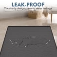 thumbnail image 7 of ZYNERY Large Silicone Cat Litter Mat, 34"X22" Waterproof Litter Trapping Mat, EVA Non-Slip, Waterproof Urine Proof Cat Litter Catcher Mat, Easy Clean Scatter Control (Gray), 7 of 7