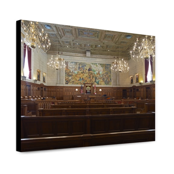 Canvas Print: Courtroom, David W. Dyer Federal Building And U.S. Courthouse